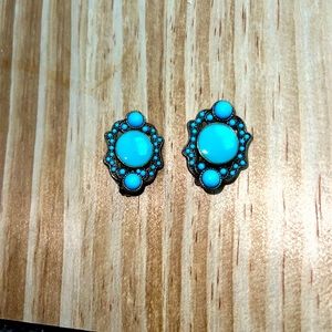 Turquoise Style clip on Earrings